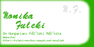 monika fuleki business card