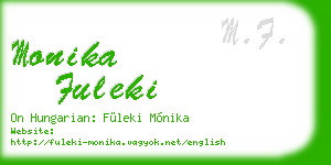 monika fuleki business card